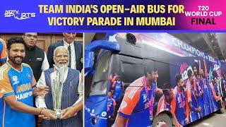 Team India Victory Parade In Mumbai | Team India's Open-Air Bus For Victory Parade In Mumbai