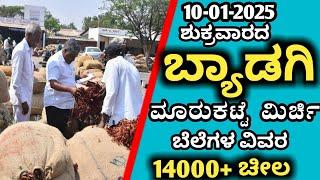 10-01-2025 Monday Byadgi Market chilli rate | Byadgi Market Mirchi Rate |Chilli Price