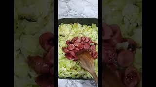 Turkey Smoked Sausage and Cabbage with Onions Alpha Gal Celiac Gluten Free Dairy Free Easy Recipe