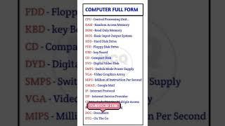 Computer full Form//18 #Short video