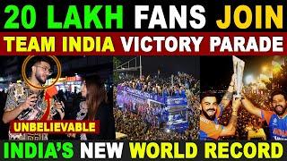 20 LAKH FANS JOIN TEAM INDIA VICTORY PARADE MUMBAI | INDIA’S NEW WORLD RECORD | SANA AMJAD