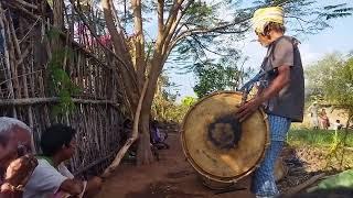 Aadiwasi tribal culture MP 45 देशी ढोल बजाना भील आदिवासी थांदला