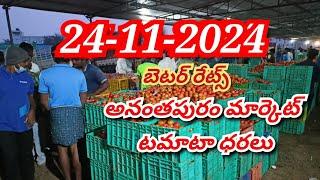 24 November 2024 అనంతపూర్ టమోటా మార్కెట్/Today tomato rates/today price/ Today tomato price