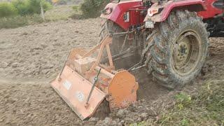 रोटावेटर से खेत की जुताई।। खेत की जुताई। सीधी जिला मध्यप्रदेश