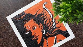 Lord Shri Ram Drawing on Canvas- Acrylic Painting