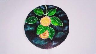 কদম ফুল পেইন্টিং /kodom flower painting /flowers paint/