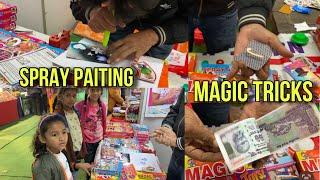 Magic Trick & spray pen Painting Mega Trade Fair Kota 2024 || मेगा ट्रेड फेयर कोटा जादुई ट्रिक्स