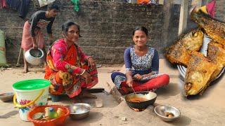 # ঘরোয়া পদ্ধতি তে রুই মাছের ডবকা ঝোল villfood VillageCookingChannel