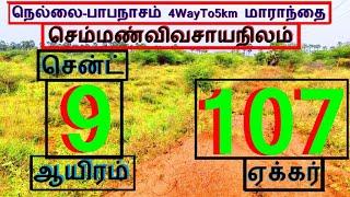 நெல்லைப-பாபநாசம் 4WayTo5km மாறாந்தை 107 ஏக்கர்செம்மண்நிலம். சென்ட் 9 ஆயிரம்-1943-024.11.20