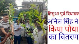 हिसुआ पुर्व विधायक अनिल सिंह ने किया पौधा का वितरण