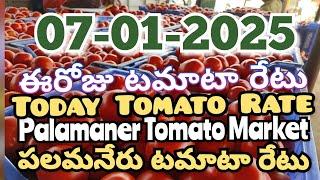 పలమనేరు 🍅🍅🍅టమాటో మార్కెట్ ధరలు 07-01-2025 ||ఈ రోజు టమోటా ధర Palamaner Market||ckgowthamvlogs