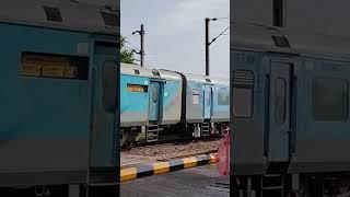 Shatabdi zipping fast at Asalpur Jobner level crossing