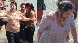 गंगा स्नान वीडियो | Ganga snan 2024 | simariya dham | sali nadi snan