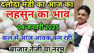 दलौदा मंडी आज का लहसुन का भाव 04 जनवरी 2025 |garlic rate today daloda Mandi