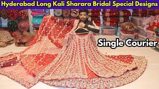 Pakistani Bridal Special Designer Long Kali With Sharara | Charminar online shopping Wedding dresses