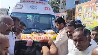 MLA Medak Dr.Rohit Rao inaugurated the newly sanctioned 108 ambulance services for Nizampet mandal