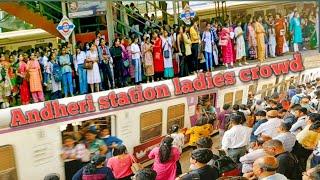 Mumbai local Andheri station crowd