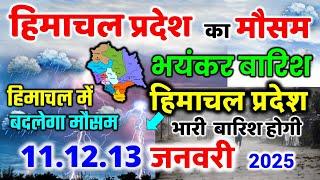 Himachal Pradesh Today Weather Forecast हिमाचल प्रदेश भारी बारिश 10 January 2025 mosam 10 जनवरी 2025