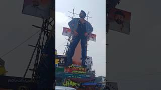 Ram Charan 65 feets cut out  in Anantapur City మన అనంతపురంలో రామ్ చరణ్ 65 అడుగుల ఎత్తు కటౌట్