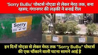 'Sorry BuBu' पोस्टर्स नोएडा से लेकर मेरठ तक, बना रहस्य; गंगानगर की लड़की ने बनाई रील