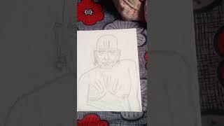 First time I drawing in canvas board shree Swami Samarth drawing