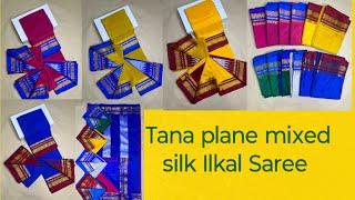 Tana plane Saree, mixed silk Ilkal saree, 2700rs