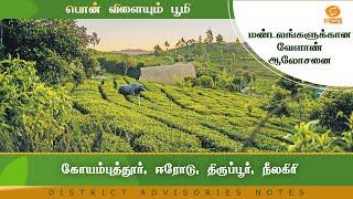 கோயம்புத்தூர், ஈரோடு, திருப்பூர், நீலகிரி | Agri Advisories Notes