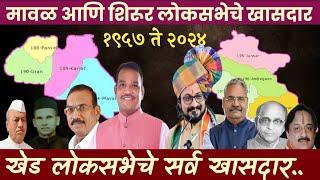 २००९ ते २०२४ पर्यंतचे मावळ आणि शिरूर लोकसभेचे खासदार | १९५७ ते २००४ पर्यंतचे खेड लोकसभेचे खासदार