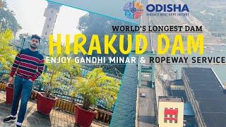 Hirakud Dam Sambalpur (Odisha) 2024 World's Longest Dam📍🔥 Gandhi Minar & Ropeway Rohitgirivlogs 💯😀