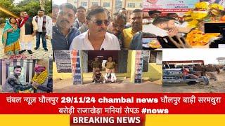 चंबल न्यूज़ धौलपुर 29/11/24 chambal news धौलपुर बाड़ी सरमथुरा बसेड़ी राजाखेड़ा मनियां सेपऊ