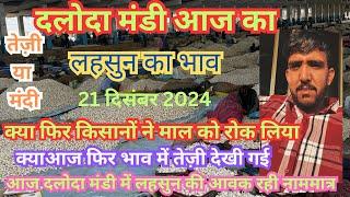 21 दिसंबर 2024 आज के दलोदा मंडी लहसुन के भाव ।today lahsun bhav | daloda mandi bhav |today garlic |