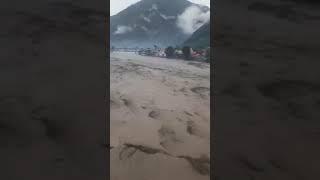 व्यास नदी भुंतर कुल्लू हिमाचल प्रदेश अभी कुछ दिन पहले की वीडियो 🚎