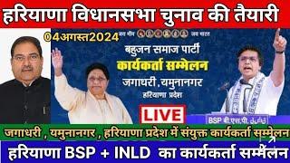 जगाधरी यमुनानगर हरियाणा में बसपा और इनेलो का संयुक्त कार्यकर्ता सम्मेलन में आकाश आनंद जी ने दहाड़े