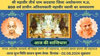 श्री महावीर धाम कदवाया जिला अशोकनगर म.प्र.अति.दिग.जैन मंदिर में अभिषेक शान्तिधारा 2.8.2024 शुक्रवार