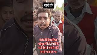 सिंघेश्वर प्रखंड जिला मधेपुरा में LalaPatti वार्ड नंबर 9से बकरी चोरी करके भाग रहा था