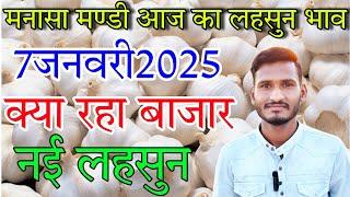 January 7, 2025 मनासा मण्डी आज का लहसुन भाव देखे पूरा विडीयो