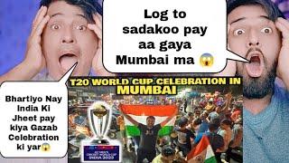 T20 World cup Winning Celebrations In Mumbai vlog | Pakistani Reactions