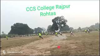 Football match at Choudhary Charan Singh College Rajpur Rohtas Bihar