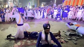 Nihang Singh Perform Gatka Stunt in Dhamtari Nagar Kirtan | Rock Smash Stunt