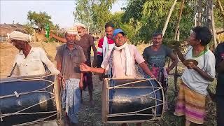 Aadiwasi tribal culture MP 45 आदिवासी भील समाज थांदला जिला झाबुआ देशी ढोल बजाना 25