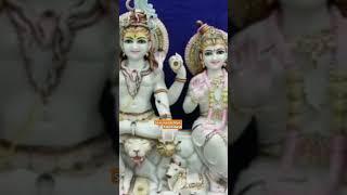 #shortvideo  शाथ म सिव परिवार जी की मार्बल म प्रतिमा सफेद मकराना मार्बलमें