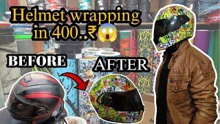 helmet wrapping.. 2 years old helmet wrapping  .. in karol bagh 📍