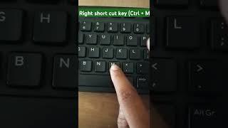 Computer 🖥️ short cut key for Right 👍  select all ( CTRL + M )  #microsoft #viralshorts #video 💯💯✨⌨️