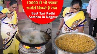 Hardworking Kaku Selling Tarri Kadhi Aloo Bonda in Nagpur | Nagpur Food Court