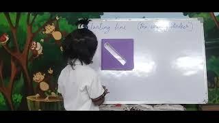 Jashvika | Slanting Line Pre Writing Strokes | Rise Learning World Kakinada.