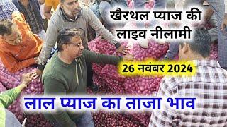 खैरथल प्याज का ताजा भाव | today onion report Alwar | khairthal pyaj Mandi bhav 26 नवंबर 2024