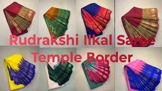 Tana warp Temple border saree, maserised cotton, rudrakshi ilkal Saree, 1460 Rs. Happy New Year 2025