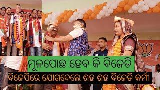 ଭୁଷୁଡୁଛି ଆସିକା ବିଜେଡି, ଶହ ଶହ ବିଜେଡି କର୍ମୀଙ୍କ ବିଜେପିରେ ଯୋଗଦାନ। ବିଜେଡିକୁ ମୂଳପୋଛ କରିବୁ କହିଲେ ବିଧାୟକ।