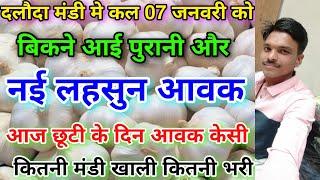 दलौदा मंडी आज की लहसुन की आवक 06 जनवरी 2025 | garlic arrival today daloda Mandi