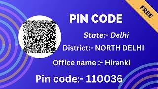 Delhi North Delhi Hiranki Ka pin code 110036 / Hiranki ka post office